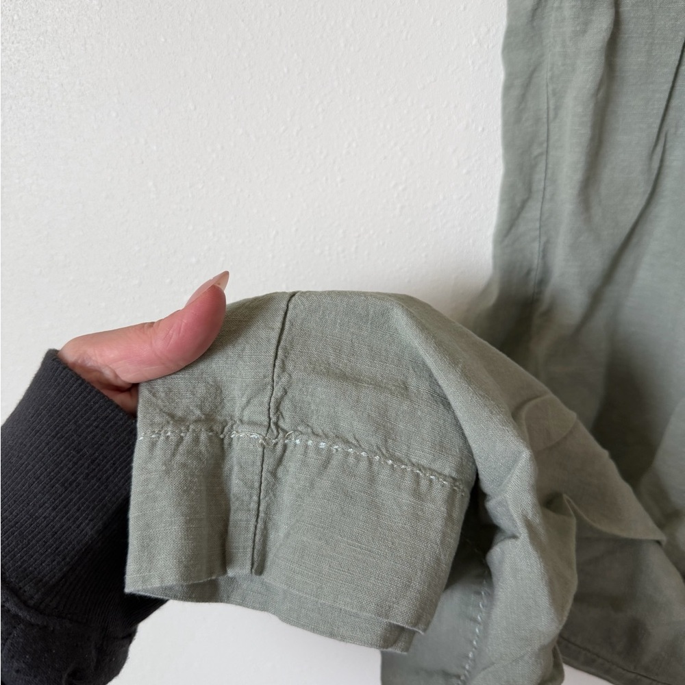 Tribal Green Linen Pants - Picture 2 of 6